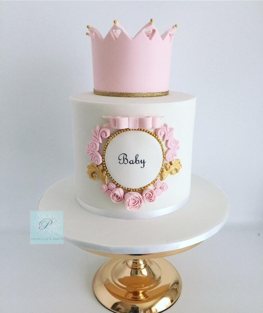 Princess baby shower cake - Decorated Cake by Priscilla's - CakesDecor