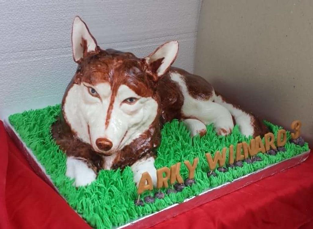 Husky birthday outlet cake