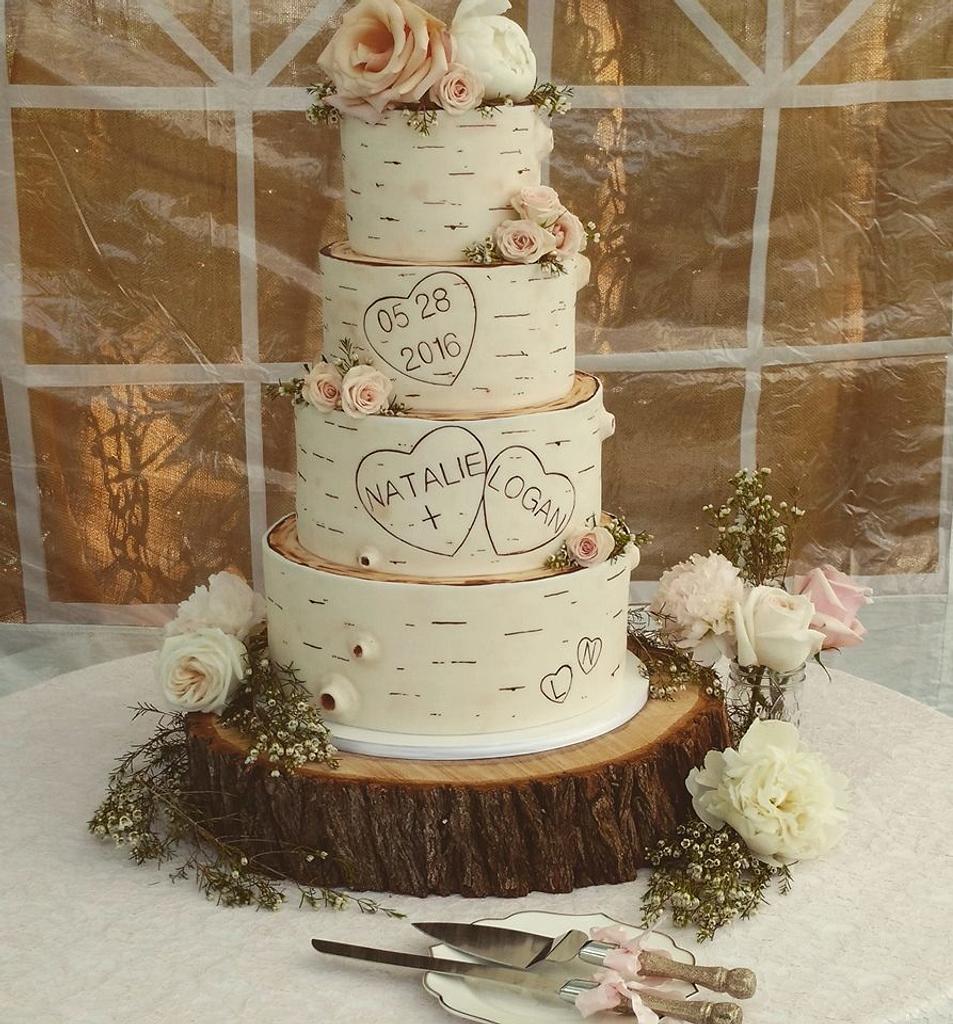 Birch Wedding - Cake by mycravings - CakesDecor