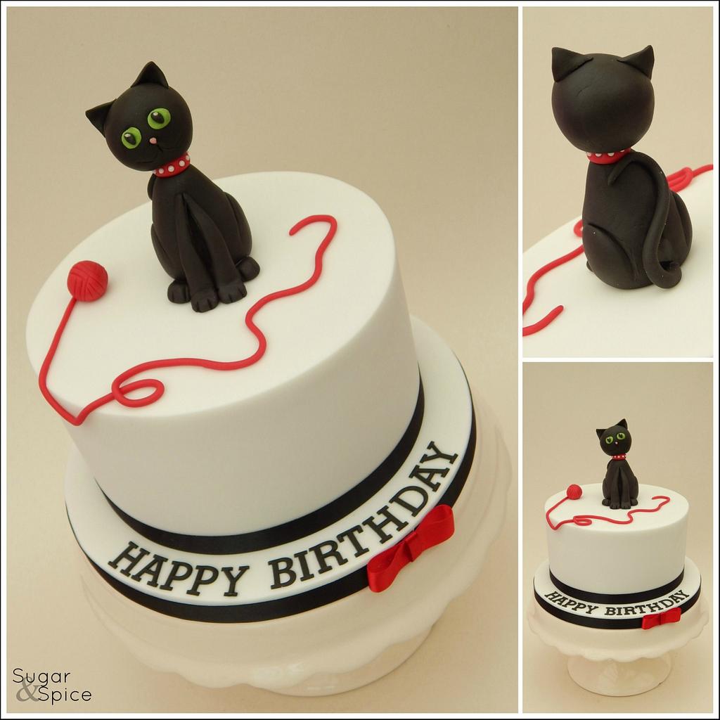 Little Black Cat ... - Decorated Cake by Sugargourmande - CakesDecor