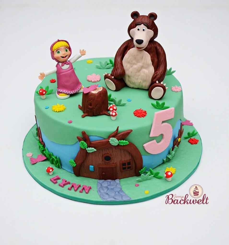 Masha and the bear by lalla | Disney birthday cakes, Masha and the bear,  Childrens birthday cakes