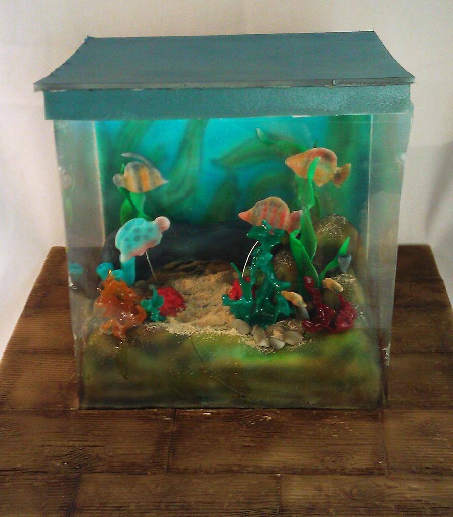aquarium birthday cake Cake by Eleni Orfanidou CakesDecor