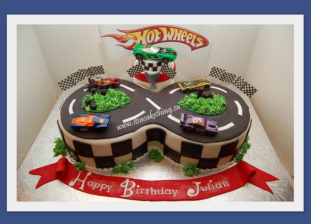 Cars 3 race track cake - Decorated Cake by mycakeadoodle - CakesDecor