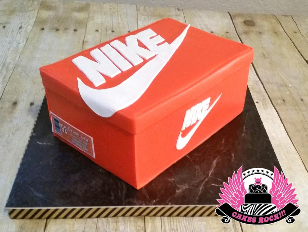 Nike Shoe Box with Custom Label - Decorated Cake by - CakesDecor