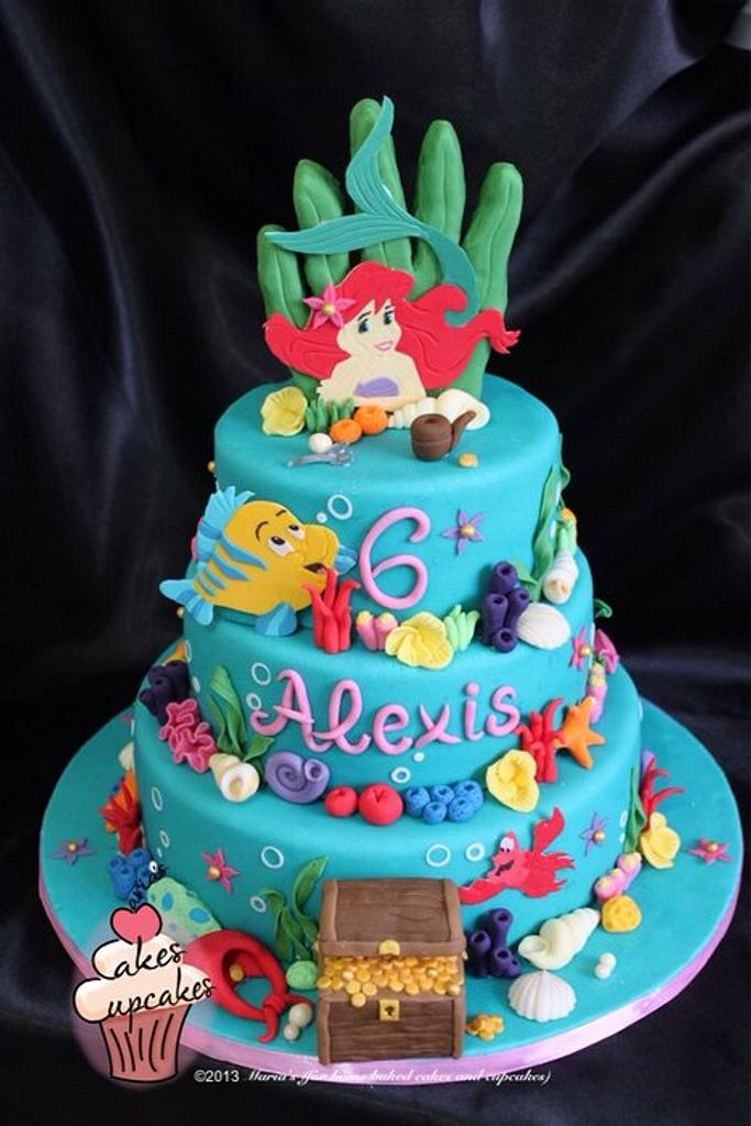 Mermaid Theme Cake with Ariel by Creme Castle