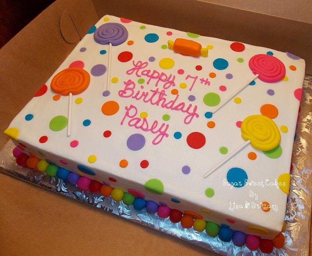 Candy Sheet Cake Cake by Sugar Sweet Cakes CakesDecor
