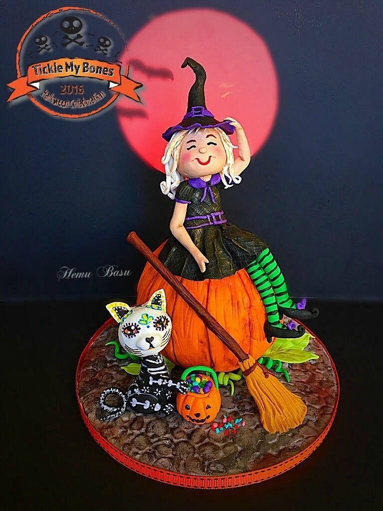 Eliska and her skelykitty - Cake by Hemu basu - CakesDecor