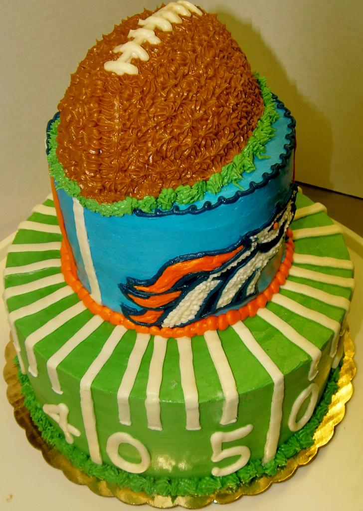 Denver Bronco football buttercream design cake - Cake by - CakesDecor