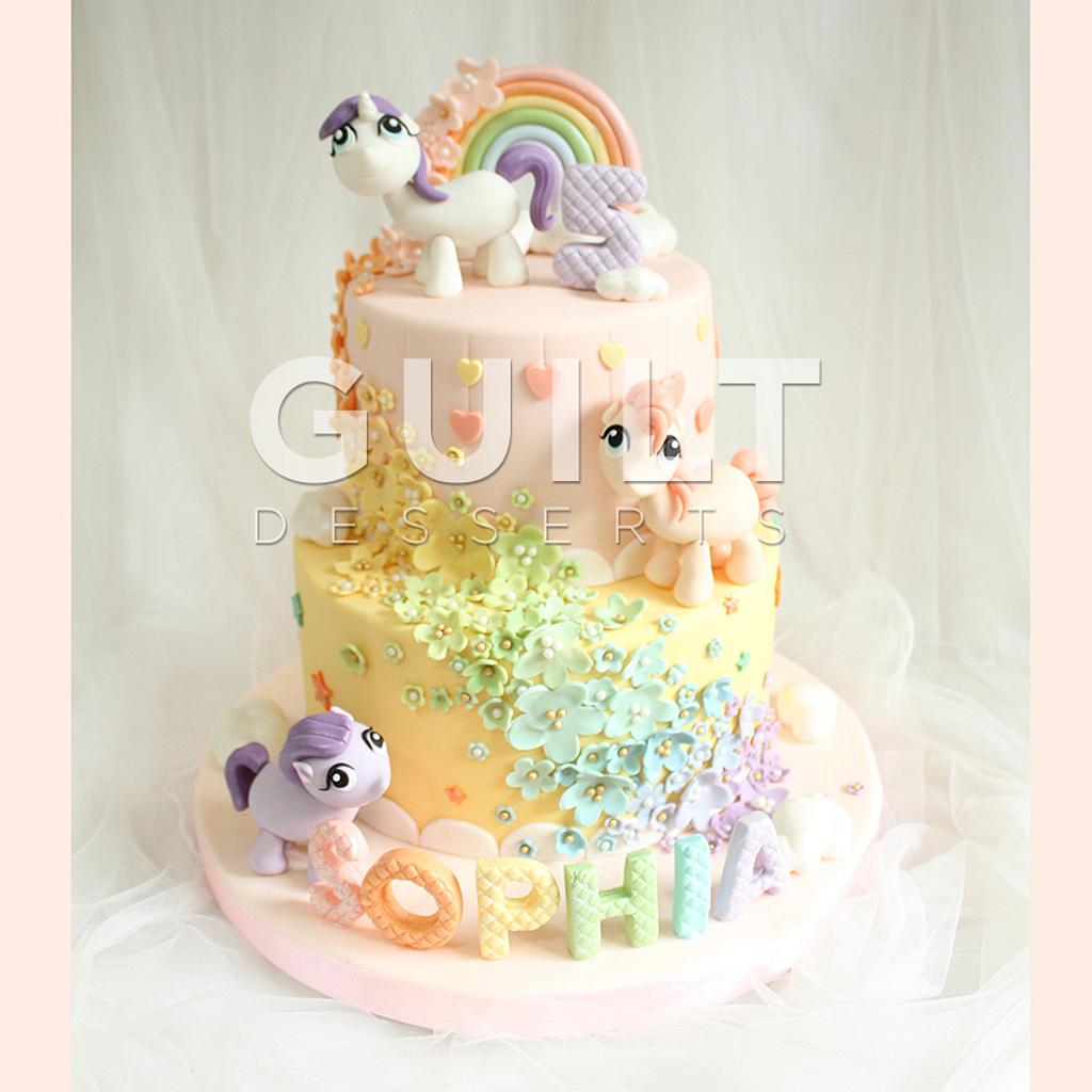 My Little Pony - Decorated Cake by Guilt Desserts - CakesDecor