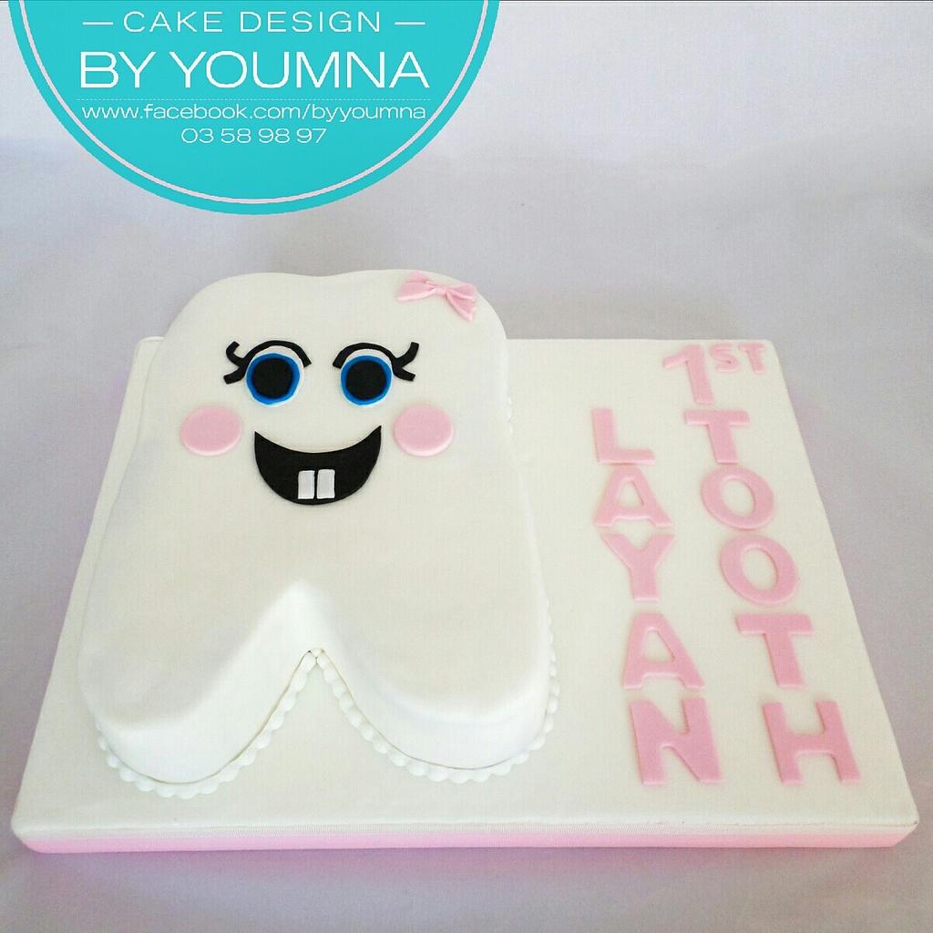 Baby 1st tooth cake - YouTube