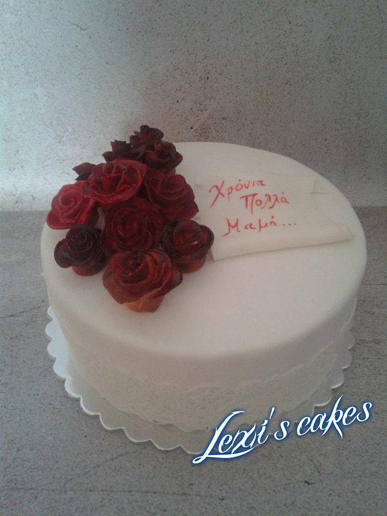 HAPPY BIRTHDAY MOM CAKE - Decorated Cake by alexialakki - CakesDecor