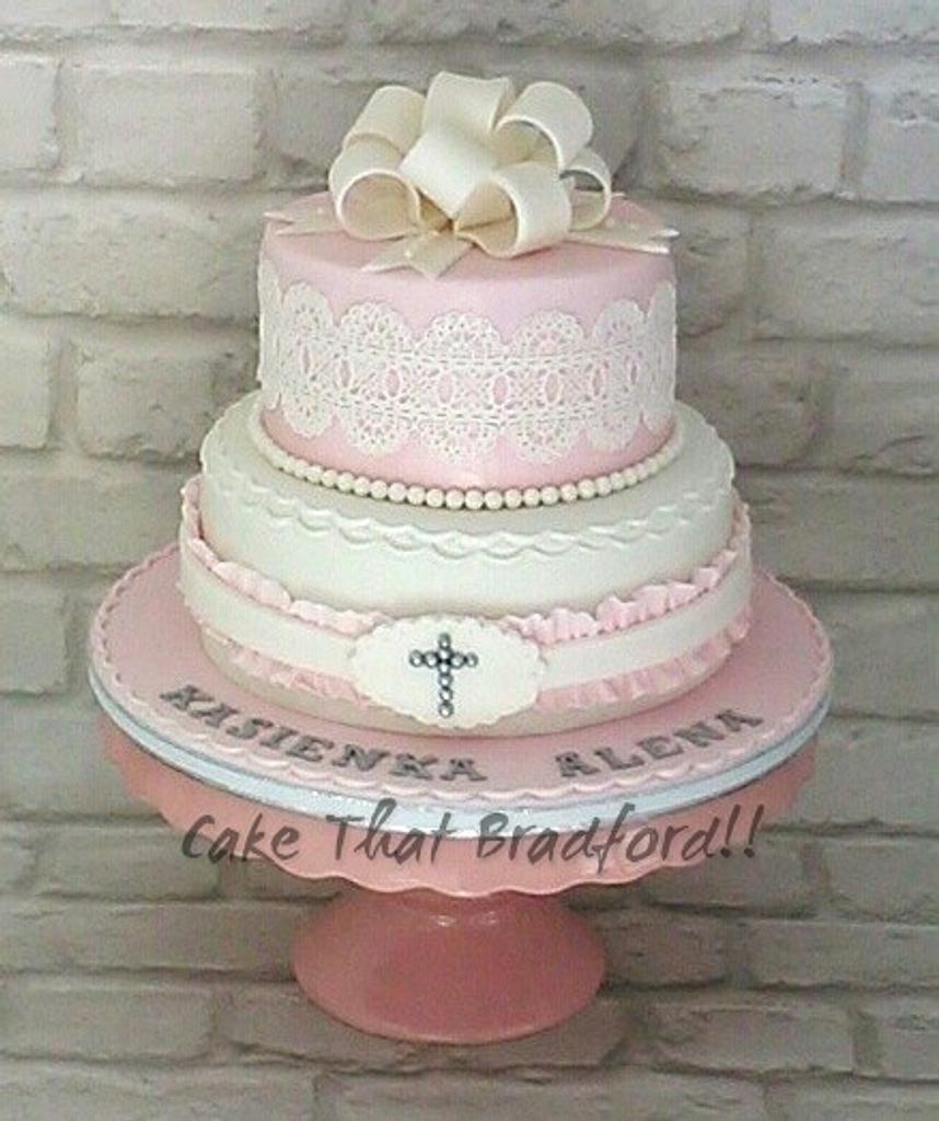 girls confirmation cake - Decorated Cake by cake that - CakesDecor