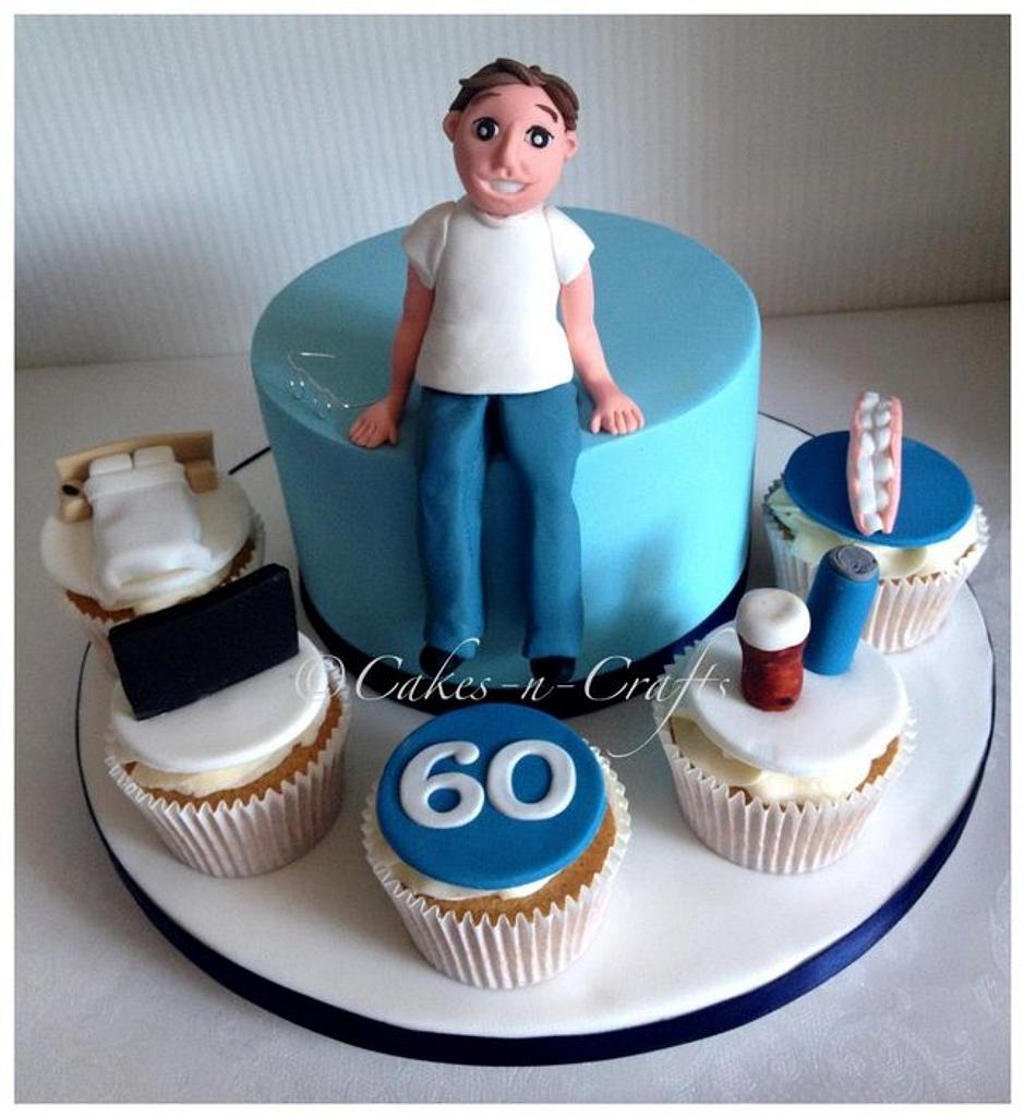 Blue And Black 60Th Birthday Cake - CakeCentral.com