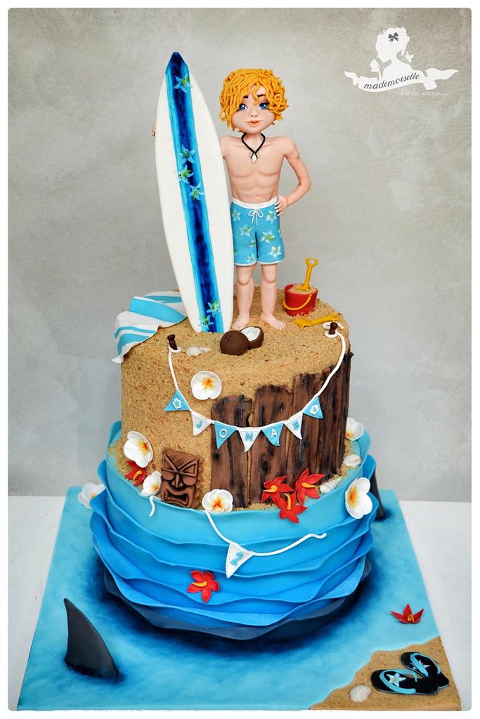 Surfer Cake Cake By Mademoiselle Fait Des Gateaux Cakesdecor