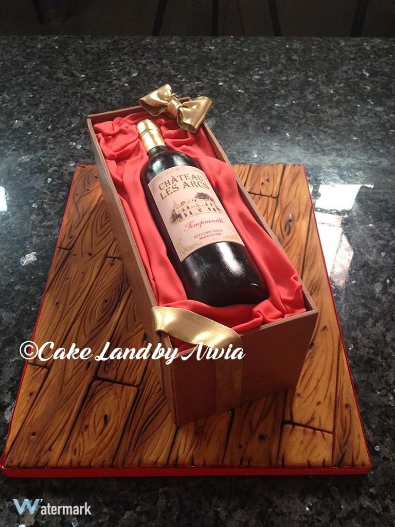 Wine bottle cake Cake by Nivia CakesDecor