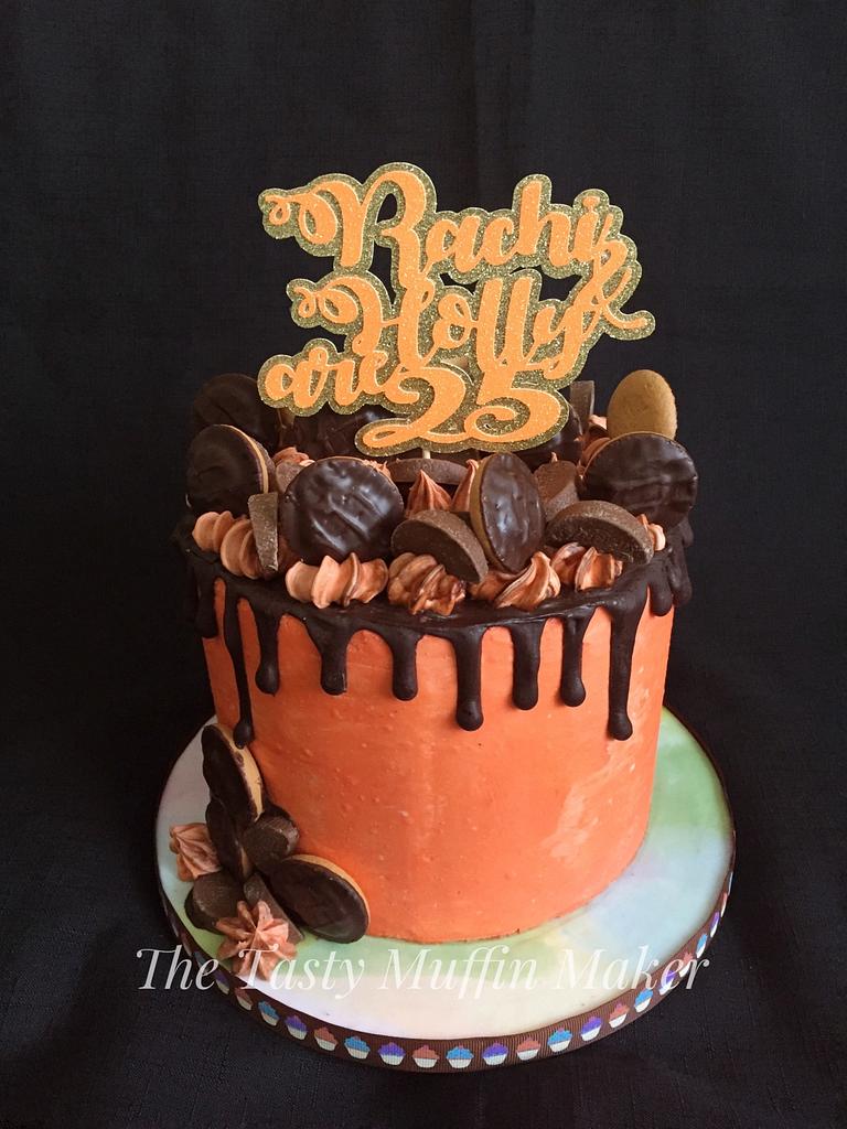 2 tier chocolate orange drip cake with kangoo jumps | Flickr