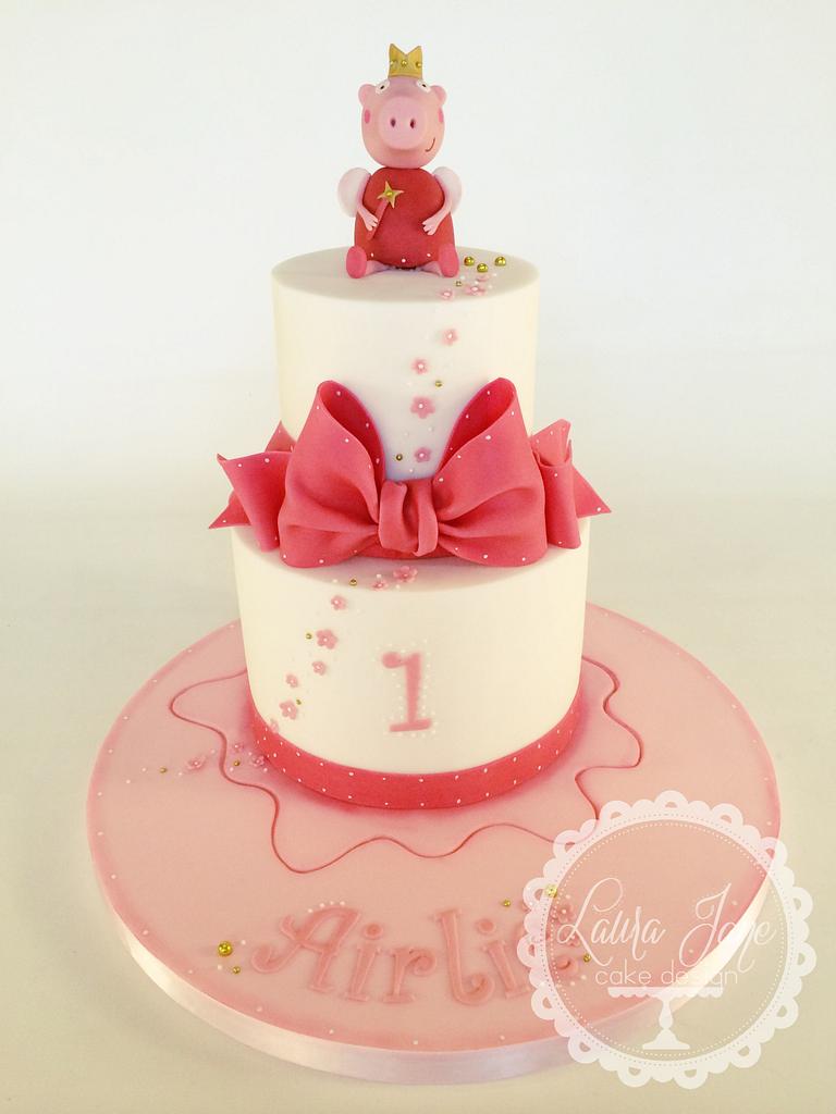 Princess Peppa Pig Cake By Laura Davis Cakesdecor