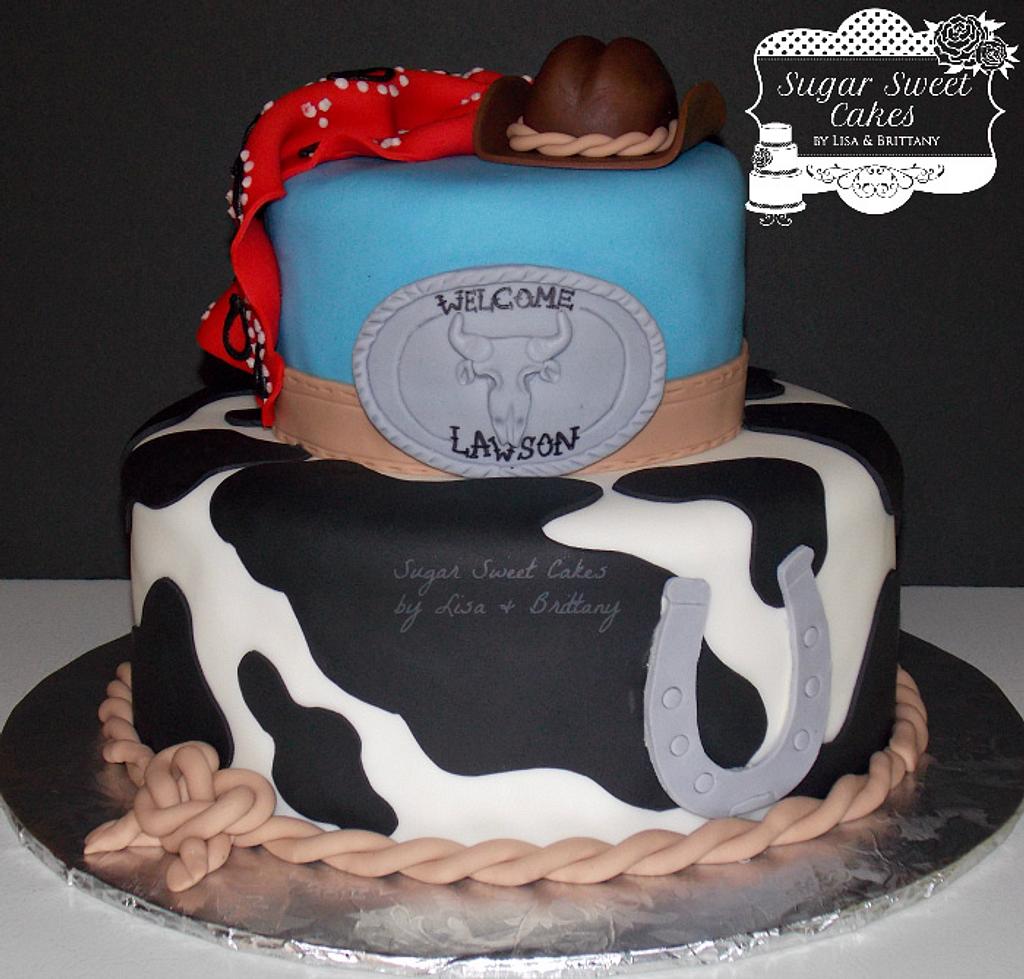 Cowboy Baby Shower - Decorated Cake by Sugar Sweet Cakes - CakesDecor