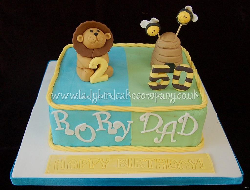 Half And Half Cake For Joint Birthday Cake By Liz Cakesdecor