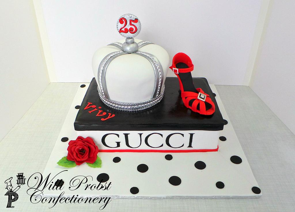 Crown Birthday Gucci Shoe Box Cake - Cake by Willi - CakesDecor