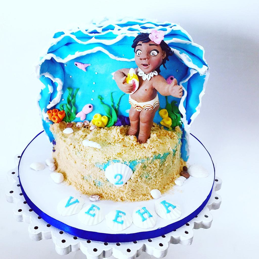 Baby Moana Cake By Seema Tyagi Cakesdecor