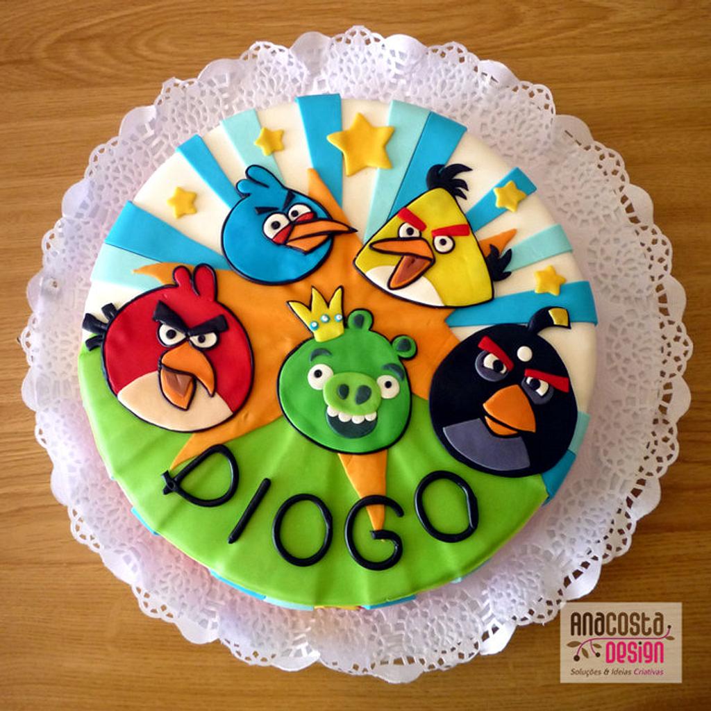 Birthday Cake ~ Angry Bird and Batman - Anncoo Journal