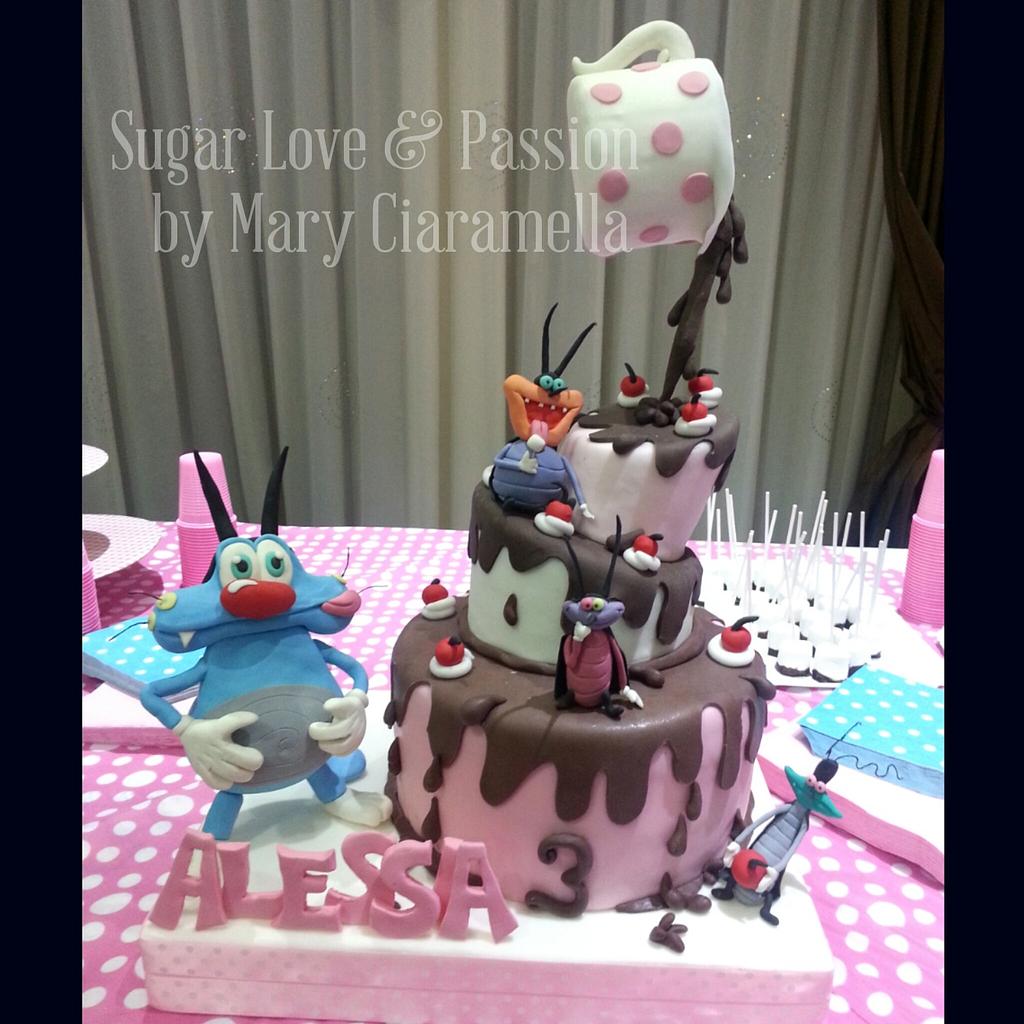 Send Oggy and the cockroach photo cake Online | Free Delivery | Gift Jaipur