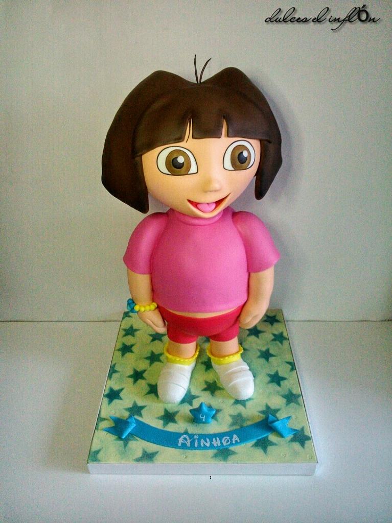 تورتة دورا بالكريمة | الجزء الثانى #تورتة_عيد_ميلاد #3dcaketutorial  #birthdaycake 3d Dora cake - YouTube