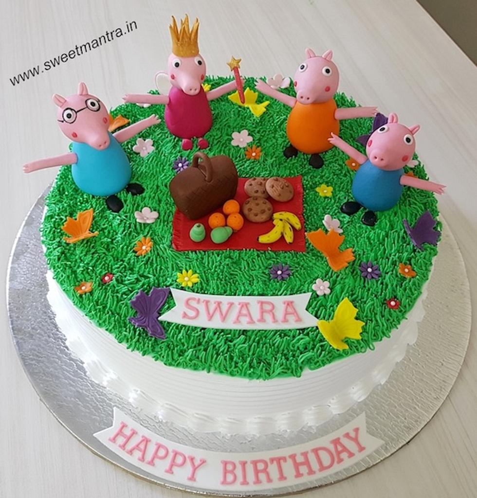 Online Peppa Pig Birthday Party Chocolate Photo Cake Gift Delivery in UAE -  FNP