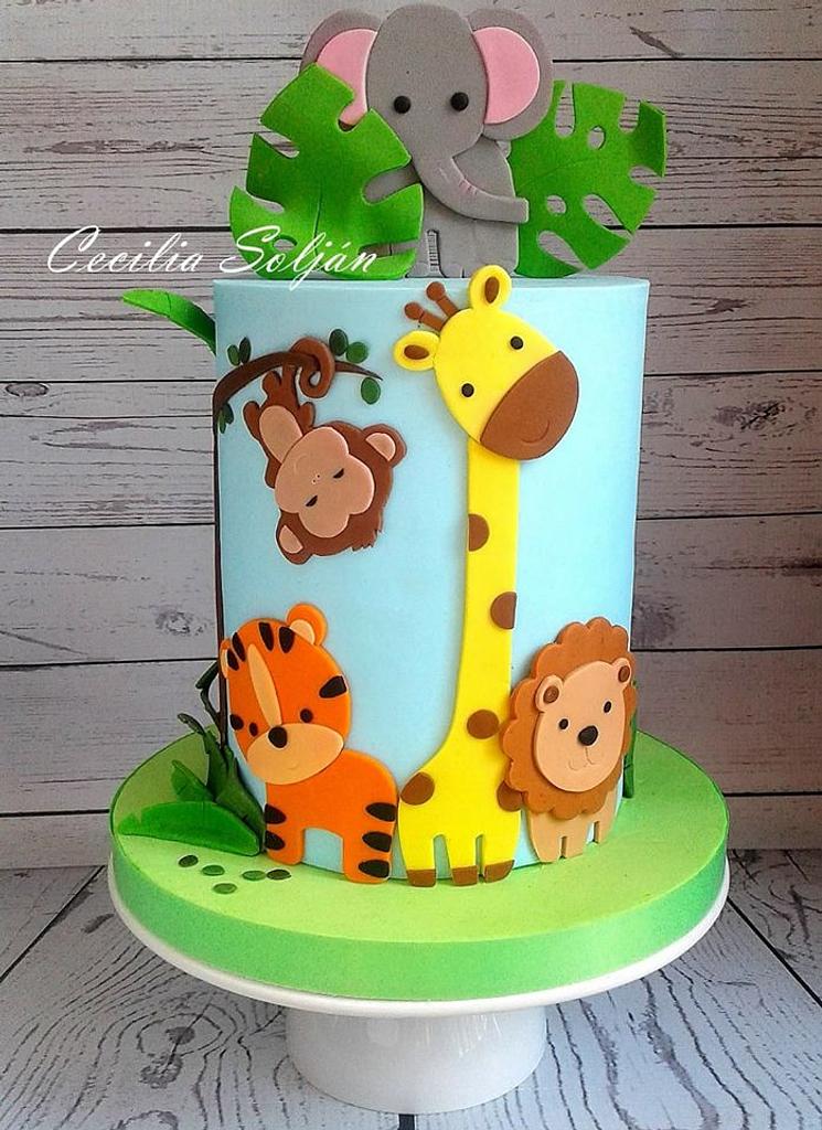 Torta Animalitos de la selva - Decorated Cake by Cecilia - CakesDecor