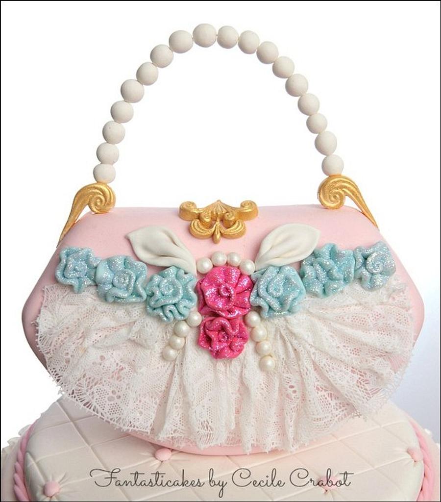 Fashion Lace Purse - Cake by Cecile Crabot - CakesDecor