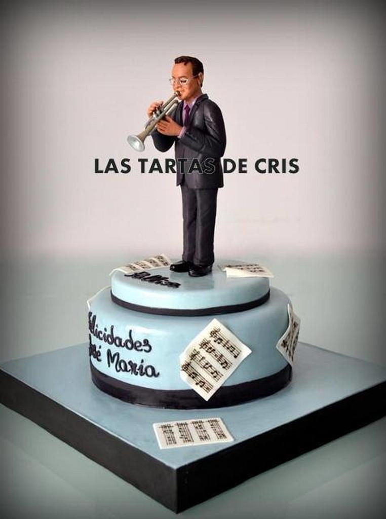 The trumpet musician - Decorated Cake by LAS TARTAS DE - CakesDecor