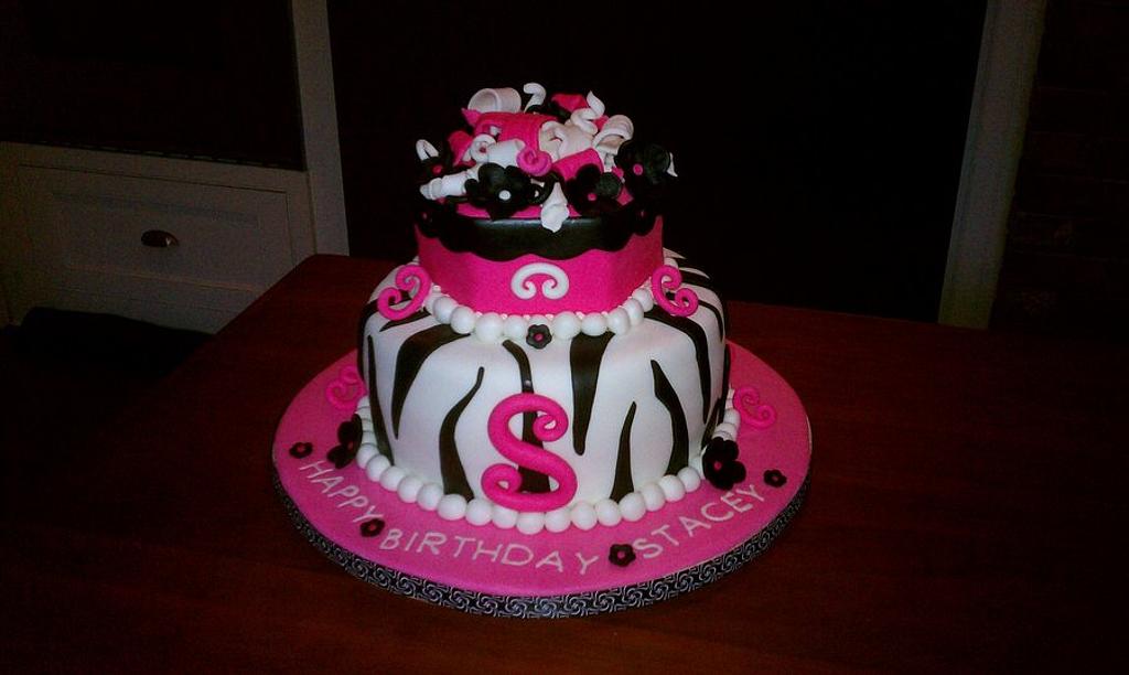 Pink Birthday Cake with White Drip | Kukkr Cakes