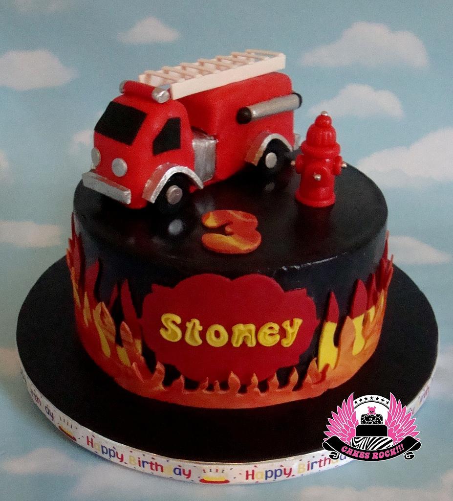 DIY Firetruck Cake that is so easy! Cute kits and simple steps from Cakest!