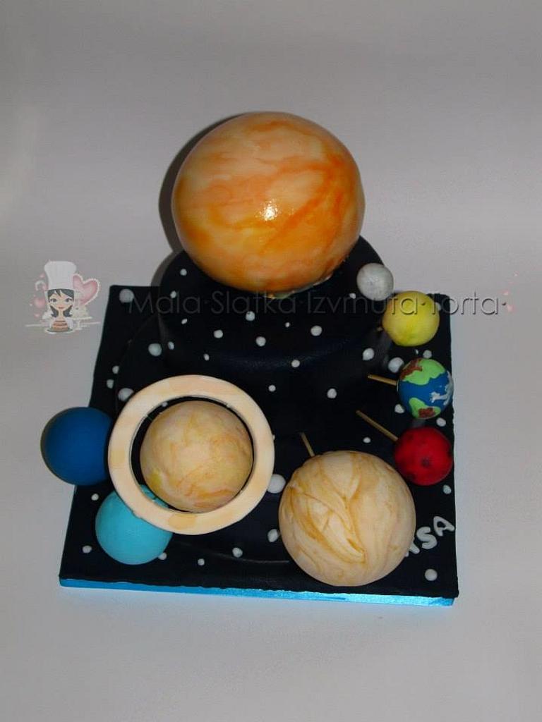 Solar system cake - Cake by tweetylina - CakesDecor