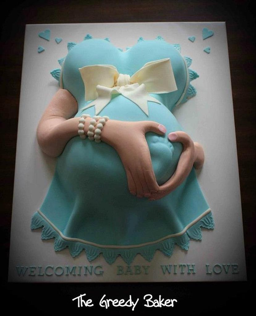 3D Baby Bump Baby Shower Cake For Twins - How To With The Icing Artist -  YouTube