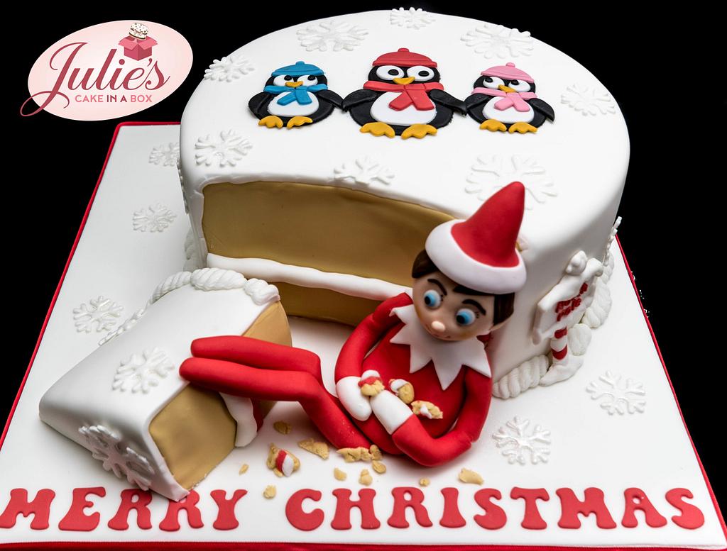 Elf on the Shelf Cake | Christmas themed cake, Xmas cake, Themed cakes