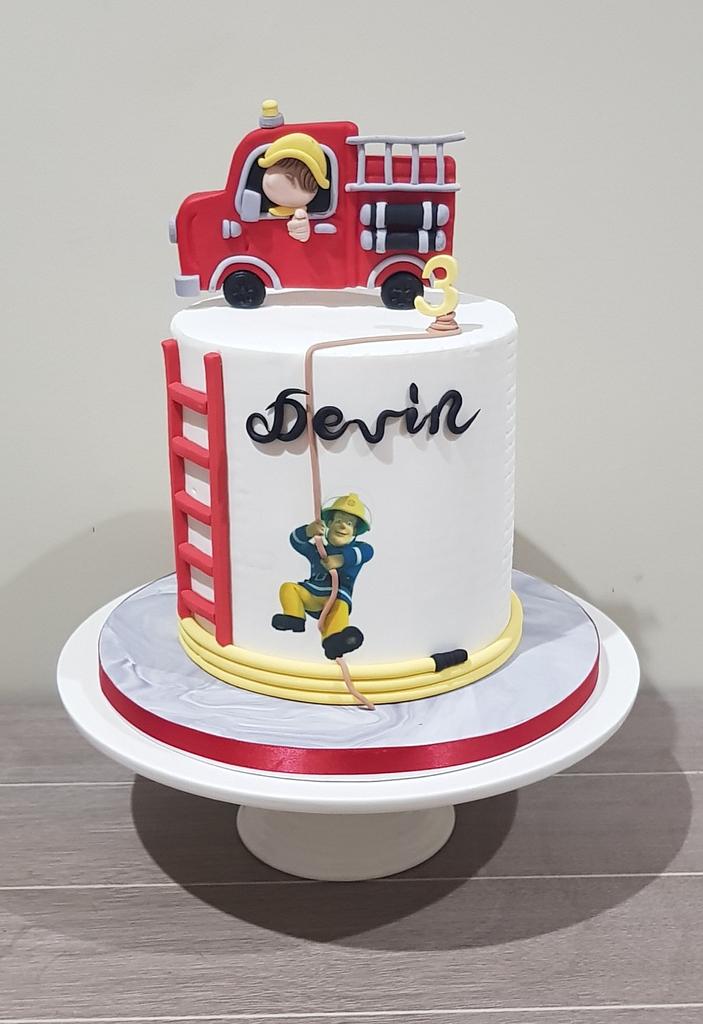 Fireman Sam Cake - Decorated Cake by Su Cake Artist - CakesDecor