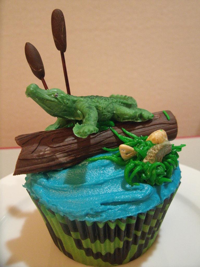 Alligator Cupcake Toppers Reptile Themed Birthday - Etsy