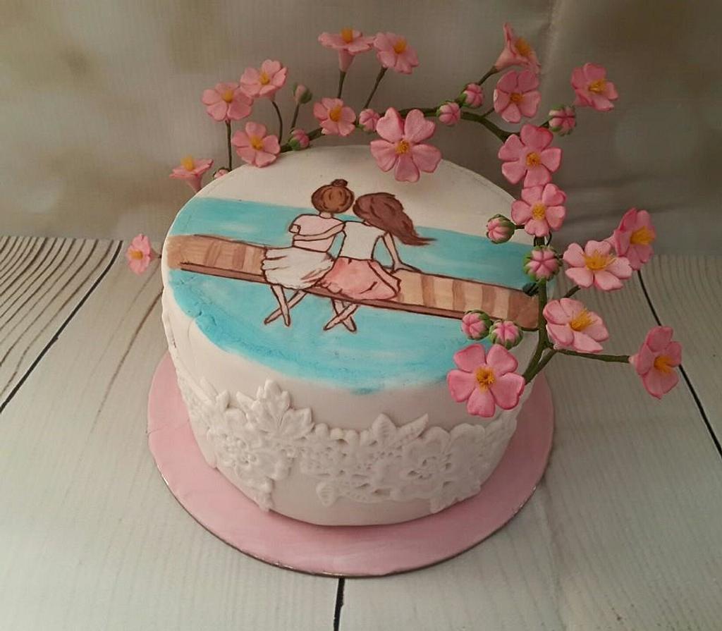 Elegant 'Forever' Wedding Cake Topper