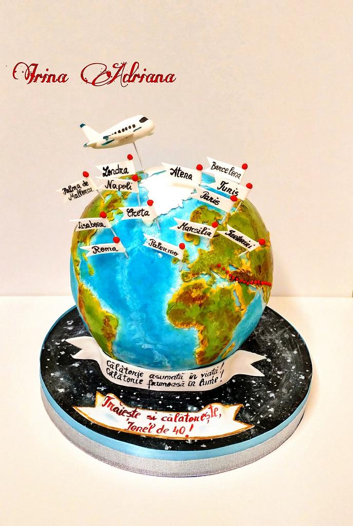 Flat Earth cake I decorated a while back : r/Cakes