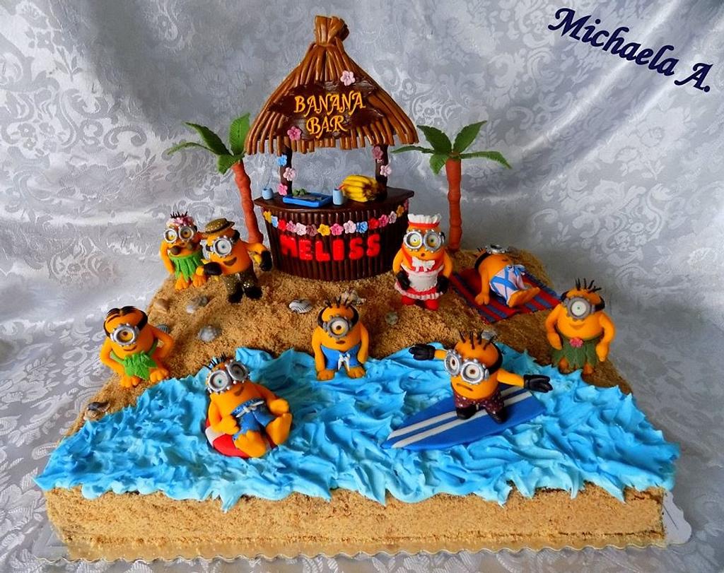 Minions On Beach Cake By Mischel Cakes Cakesdecor