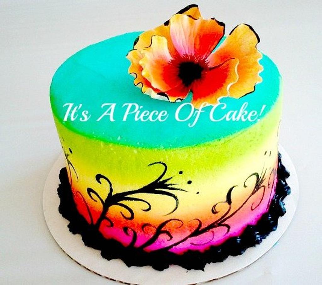 Buttercream Iced/Airbrushed - Cake by Rebecca - CakesDecor