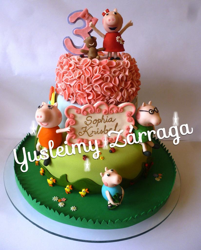 peppa pig world - Decorated Cake by Yusleimy - CakesDecor