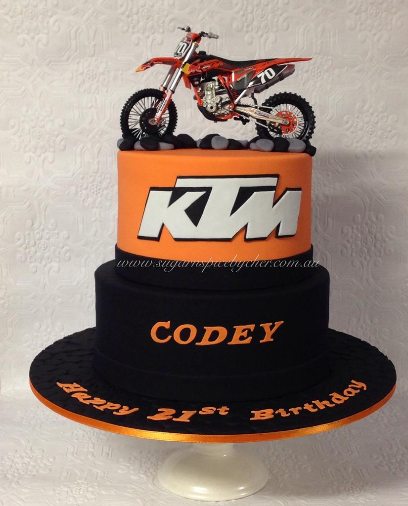 KTM motorbike cake for Joey's 4th... - Denise's Custom Cakes | Facebook