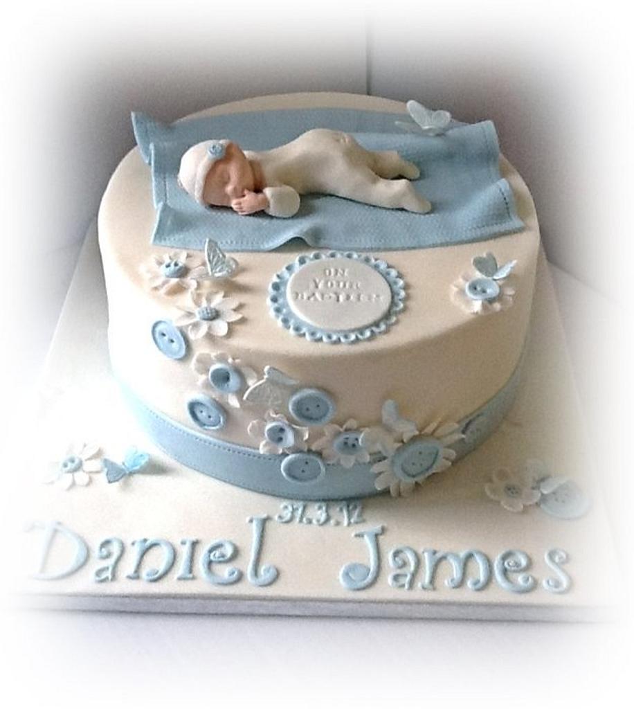 Baby Christening / Baptism Cake Toppers - CMC Gold