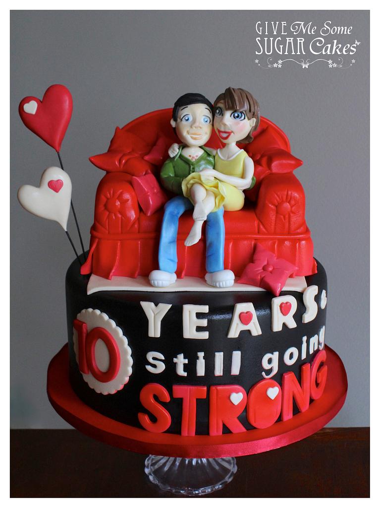 10th Anniversary Cake By Red Polka Dot Designs Was Cakesdecor