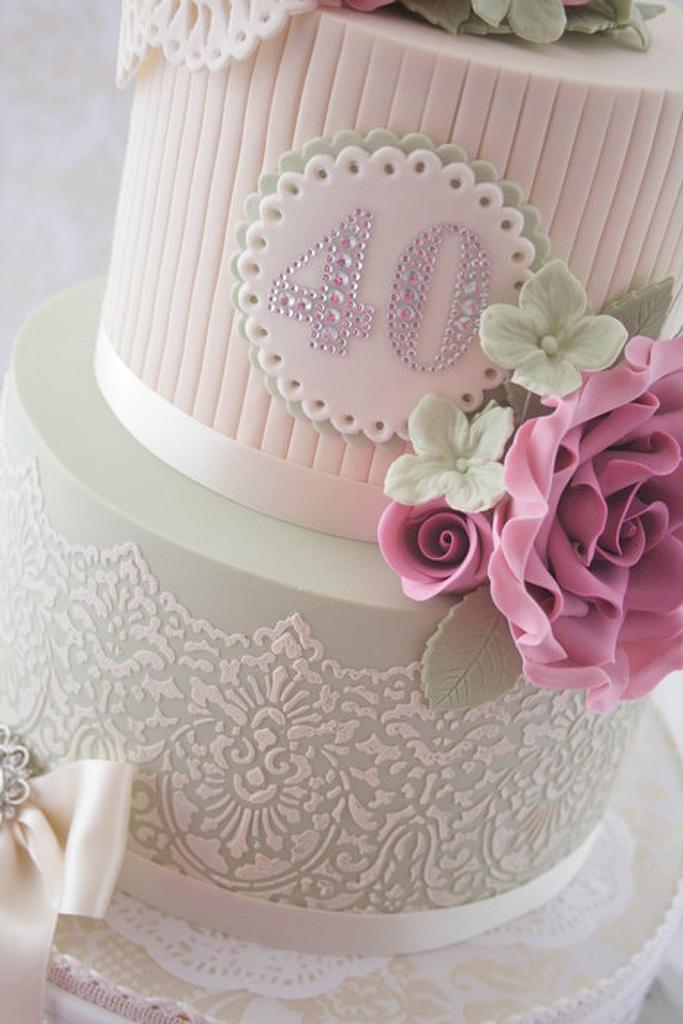 A Vintage Beauty for Tricia - Cake by cjsweettreats - CakesDecor