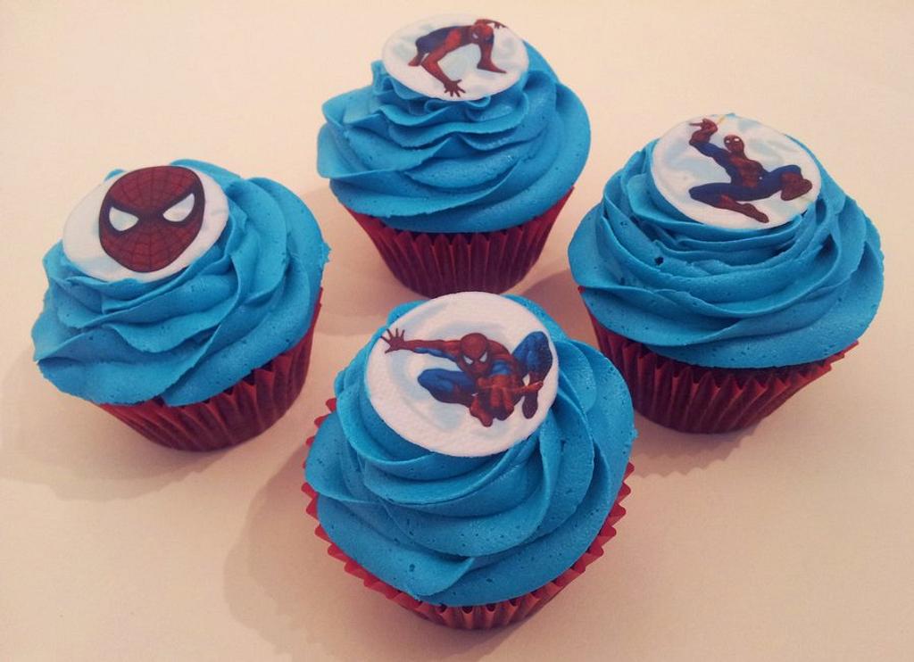 Spiderman cupcakes - Decorated Cake by Sarah Poole - CakesDecor