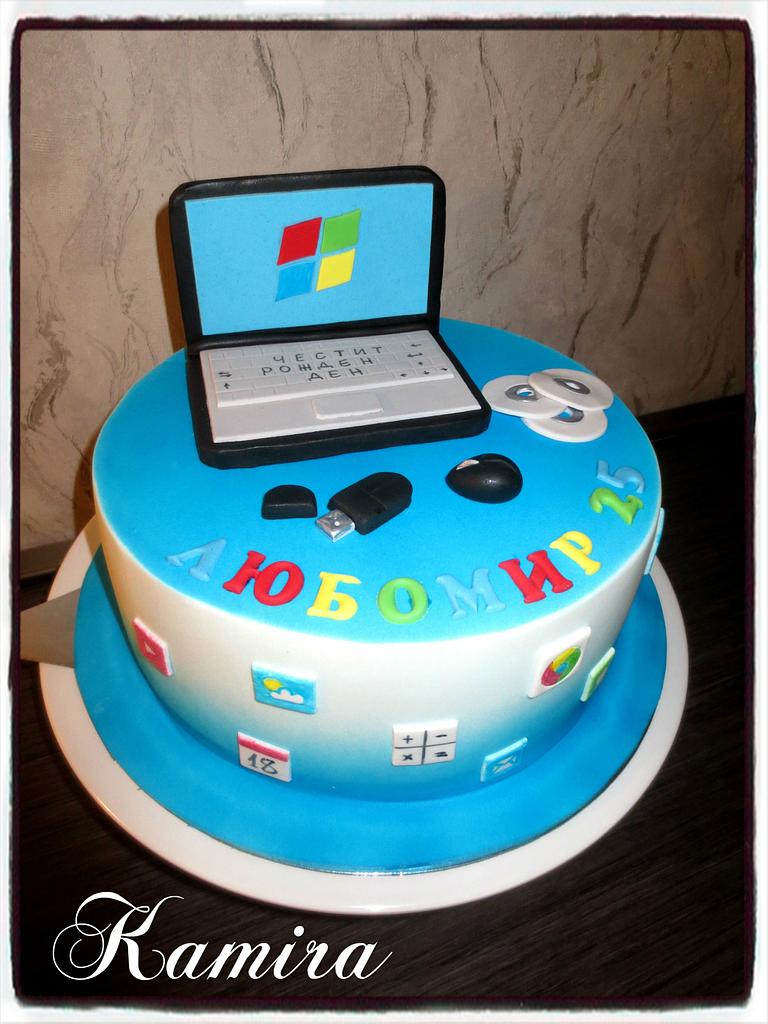 Laptop Cake Design Images (Laptop Birthday Cake Ideas) | Computer cake,  Cool cake designs, Simple birthday cake
